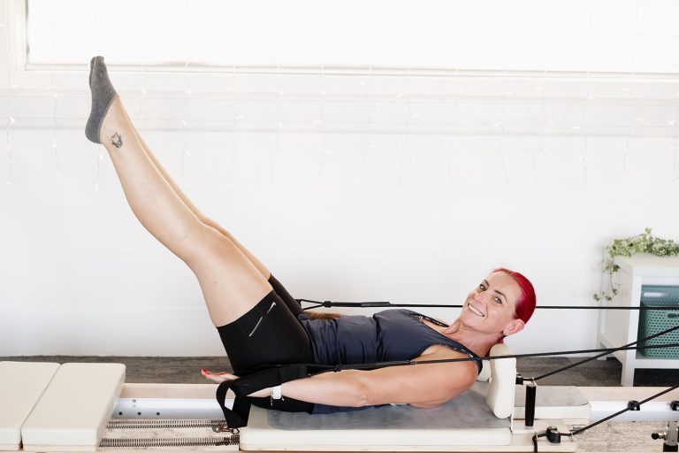 Reformer sculpt leg stretch